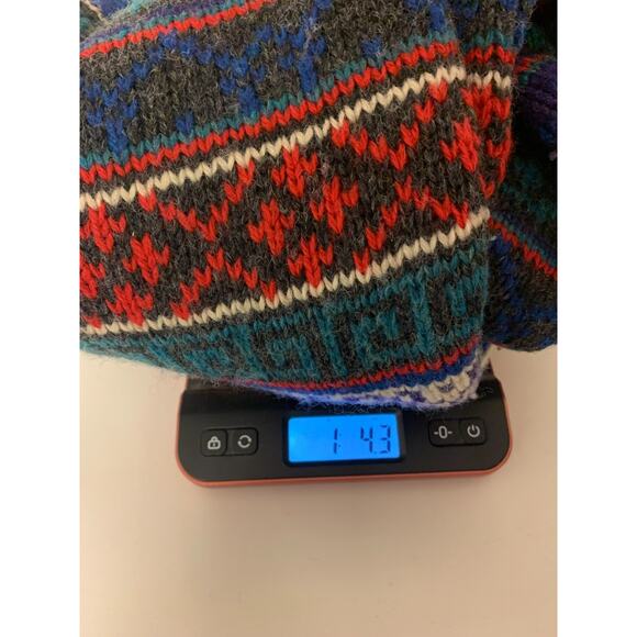 Sweater100% Shetland Wool Fair Isle Nordic Multi Preppy 90s Ski grandpa SZ M - Picture 11 of 11
